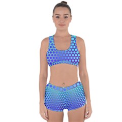 Hex Circle Points Vaporwave Three Racerback Boyleg Bikini Set by WetdryvacsLair