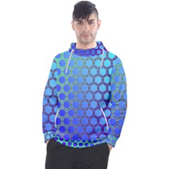 Hex Circle Points Vaporwave Three Men s Pullover Hoodie