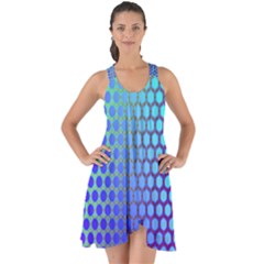 Hex Circle Points Vaporwave Three Show Some Back Chiffon Dress by WetdryvacsLair