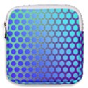 Hex Circle Points Vaporwave Three Mini Square Pouch View1