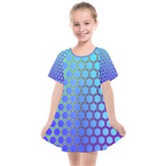 Hex Circle Points Vaporwave Three Kids  Smock Dress by WetdryvacsLair