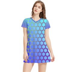 Hex Circle Points Vaporwave Three Women s Sports Skirt by WetdryvacsLair