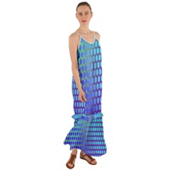 Hex Circle Points Vaporwave Three Cami Maxi Ruffle Chiffon Dress by WetdryvacsLair