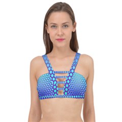 Hex Circle Points Vaporwave Three Cage Up Bikini Top by WetdryvacsLair