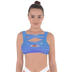 Hex Circle Points Vaporwave Three Bandaged Up Bikini Top by WetdryvacsLair