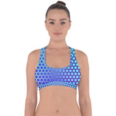 Hex Circle Points Vaporwave Three Cross Back Hipster Bikini Top  by WetdryvacsLair