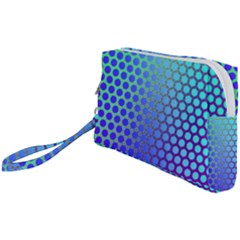 Hex Circle Points Vaporwave Three Wristlet Pouch Bag (small) by WetdryvacsLair