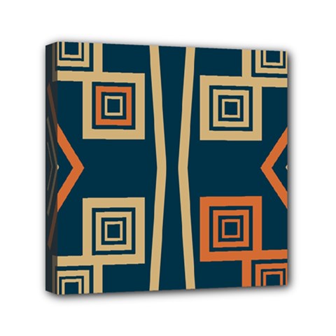 Abstract Pattern Geometric Backgrounds   Mini Canvas 6  X 6  (stretched) by Eskimos