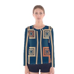 Abstract Pattern Geometric Backgrounds   Women s Long Sleeve Tee