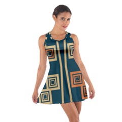 Abstract Pattern Geometric Backgrounds   Cotton Racerback Dress by Eskimos