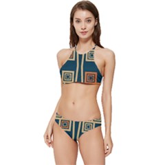 Abstract Pattern Geometric Backgrounds   Banded Triangle Bikini Set by Eskimos