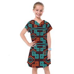 Abstract Pattern Geometric Backgrounds   Kids  Drop Waist Dress by Eskimos