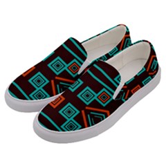 Abstract Pattern Geometric Backgrounds   Men s Canvas Slip Ons by Eskimos