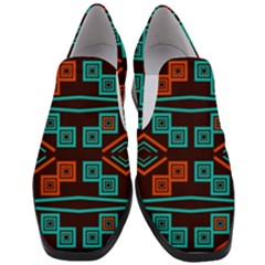 Abstract Pattern Geometric Backgrounds   Women Slip On Heel Loafers by Eskimos