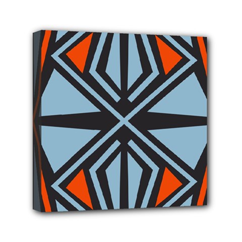 Abstract Geometric Design    Mini Canvas 6  X 6  (stretched) by Eskimos