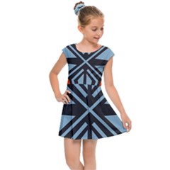 Abstract Geometric Design    Kids  Cap Sleeve Dress by Eskimos