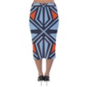 Abstract geometric design    Velvet Midi Pencil Skirt View2