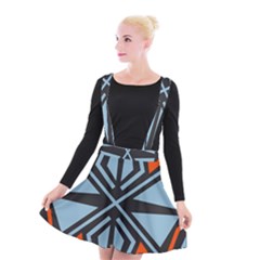 Abstract Geometric Design    Suspender Skater Skirt by Eskimos