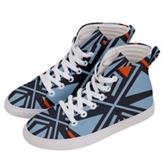 Abstract Geometric Design    Men s Hi-top Skate Sneakers by Eskimos