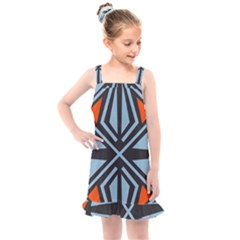 Abstract Geometric Design    Kids  Overall Dress by Eskimos