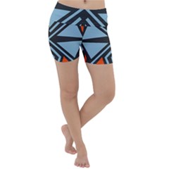 Abstract Geometric Design    Lightweight Velour Yoga Shorts by Eskimos