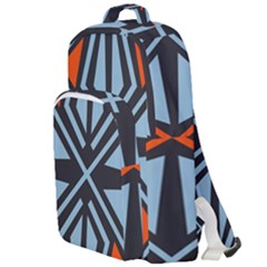 Abstract Geometric Design    Double Compartment Backpack by Eskimos