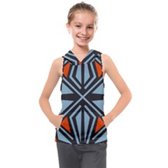 Abstract Geometric Design    Kids  Sleeveless Hoodie by Eskimos