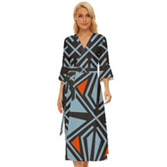 Abstract Geometric Design    Midsummer Wrap Dress by Eskimos