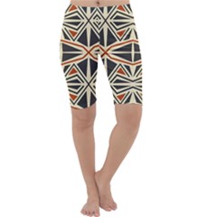 Abstract Geometric Design    Cropped Leggings  by Eskimos