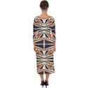 Abstract geometric design    Quarter Sleeve Midi Bodycon Dress View2