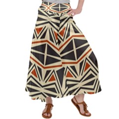 Abstract Geometric Design    Satin Palazzo Pants by Eskimos