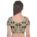 Abstract geometric design    Velvet Short Sleeve Crop Top  View2