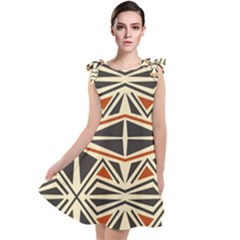 Abstract Geometric Design    Tie Up Tunic Dress by Eskimos