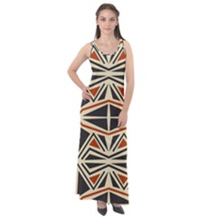 Abstract Geometric Design    Sleeveless Velour Maxi Dress by Eskimos