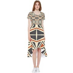 Abstract Geometric Design    High Low Boho Dress by Eskimos