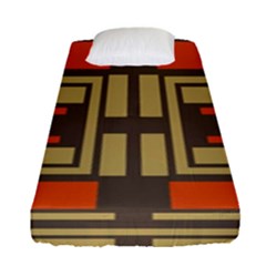 Abstract Geometric Design    Fitted Sheet (single Size) by Eskimos