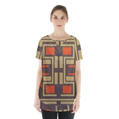 Abstract Geometric Design    Skirt Hem Sports Top by Eskimos