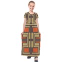 Abstract geometric design    Kids  Short Sleeve Maxi Dress View1