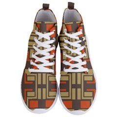 Abstract Geometric Design    Men s Lightweight High Top Sneakers by Eskimos