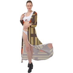 Abstract Geometric Design    Maxi Chiffon Beach Wrap by Eskimos