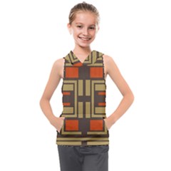 Abstract Geometric Design    Kids  Sleeveless Hoodie by Eskimos