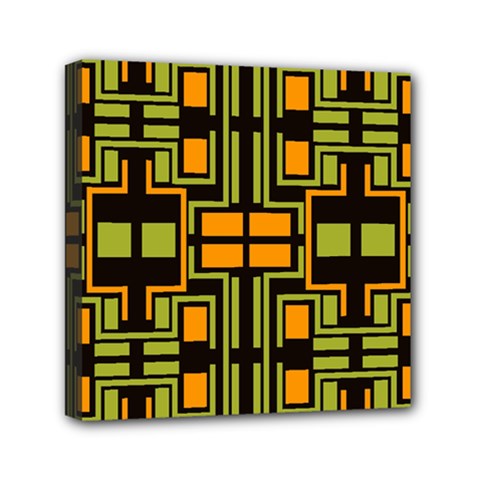 Abstract Geometric Design    Mini Canvas 6  X 6  (stretched) by Eskimos