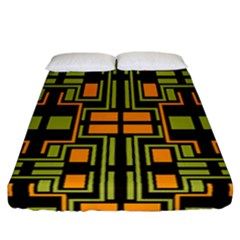 Abstract Geometric Design    Fitted Sheet (california King Size) by Eskimos