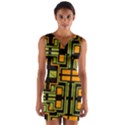 Abstract geometric design    Wrap Front Bodycon Dress View1