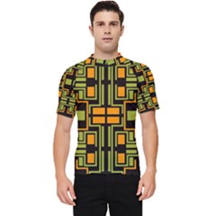 Abstract Geometric Design    Men s Short Sleeve Rash Guard by Eskimos