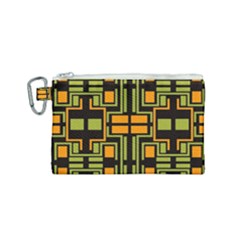 Abstract Geometric Design    Canvas Cosmetic Bag (small) by Eskimos