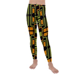 Abstract Geometric Design    Kids  Lightweight Velour Leggings by Eskimos