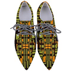 Abstract Geometric Design    Pointed Oxford Shoes by Eskimos