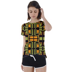 Abstract Geometric Design    Short Sleeve Foldover Tee by Eskimos