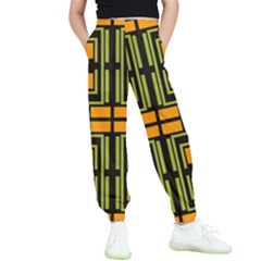 Abstract Geometric Design    Kids  Elastic Waist Pants by Eskimos